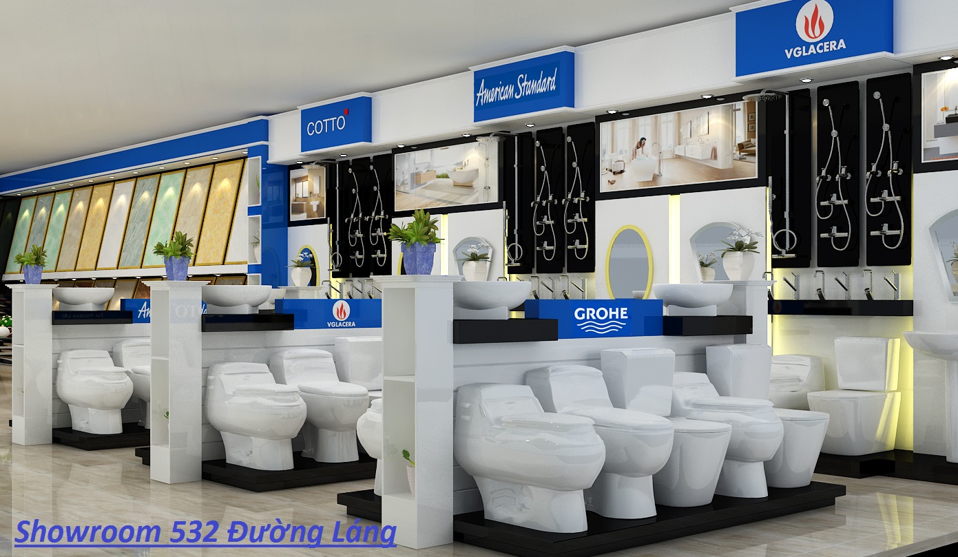 showroom Hải Linh phân phối thiết bị vệ sinh 