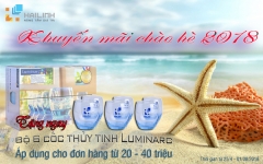 Đón hè 2018 “Rực rỡ” tại showroom Hải Linh với quà tặng là bộ 6 cốc thủy tinh Luminar