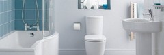 Thiết kế phòng tắm hiện đại tiện nghi với thiết bị vệ sinh Caesar
