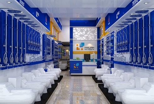 Hải linh showroom bán thiết bị vệ sinh caesar