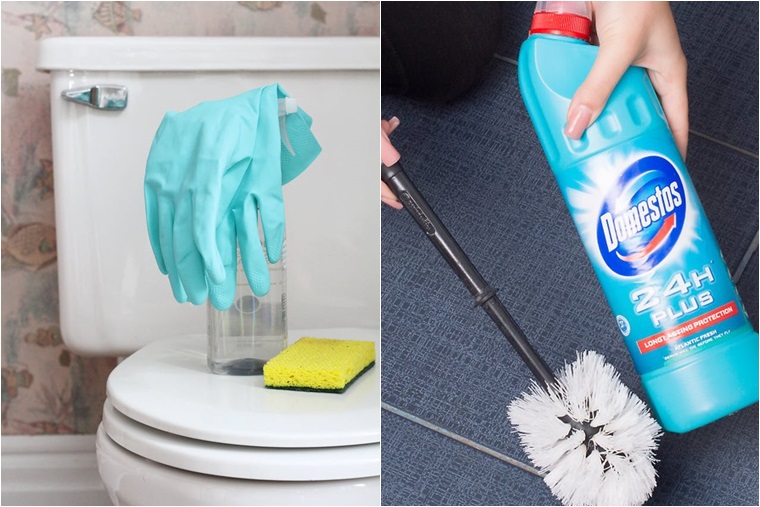 Cách dùng dụng cụ vệ sinh làm sạch bồn cầu hiệu quả