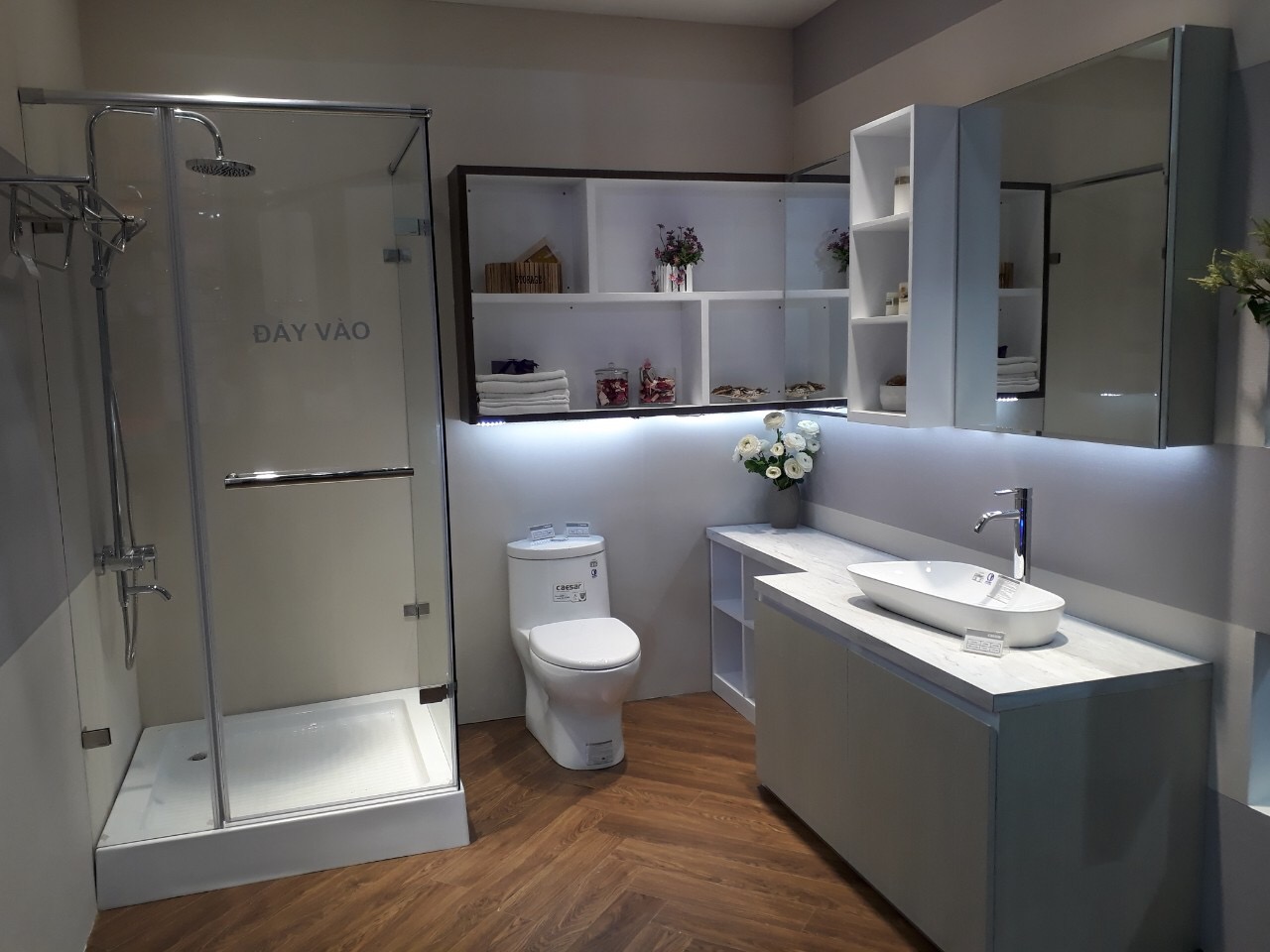 Phòng tắm hợp thiết bị vệ sinh caesar