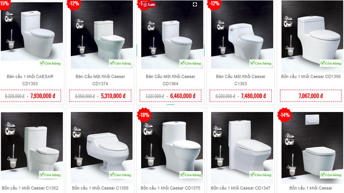 bon-cau-caesar-14 Bồn cầu 1 khối Caesar