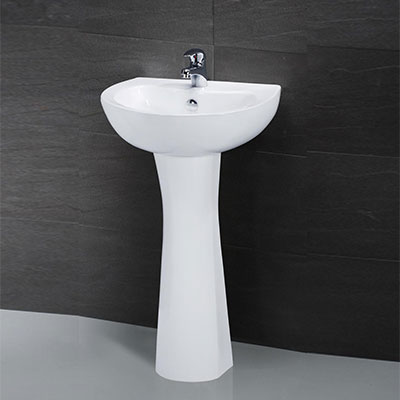 Chậu rửa mặt Lavabo Caesar chân dài L2150-P2440
