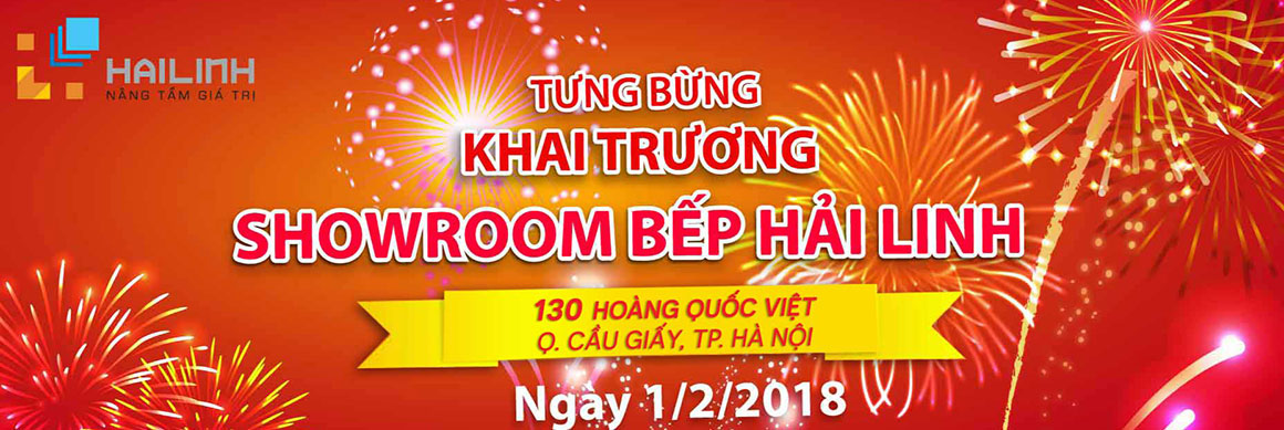 Khai trương showroom bếp hải linh