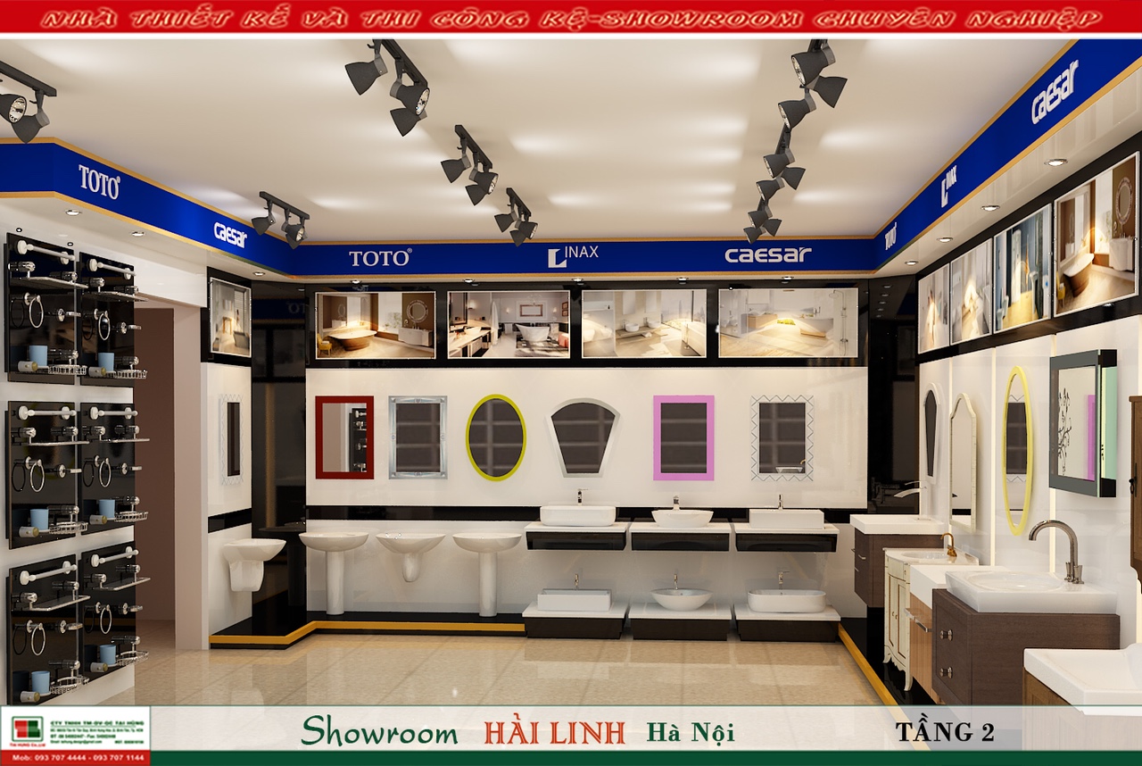 khai-truong-showroom-gia-lam-long-bien-ha-noi Tầng 2 trưng bày sản phẩm về thiết bị vệ sinh bồn cầu