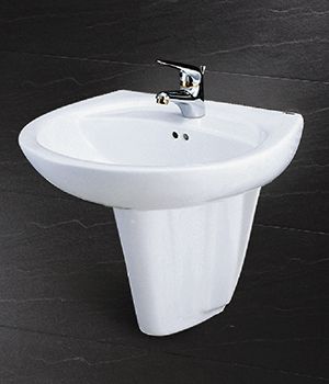 LAVABO CAESAR VÀ CHÂN TREO TƯỜNG L2220+P2436
