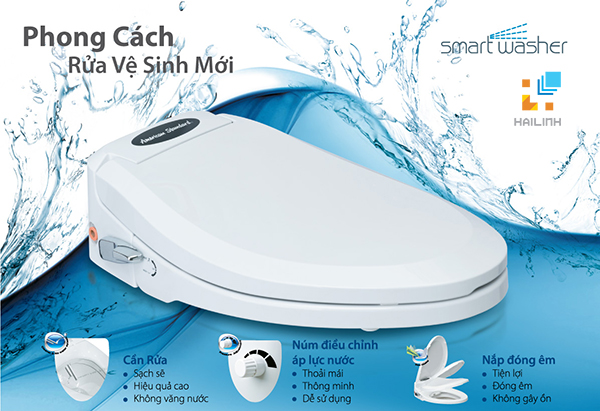 Bồn cầu nắp điện tử Caesar khử trùng vệ sinh Bồn cầu nắp điện tử Caesar khử trùng vệ sinh