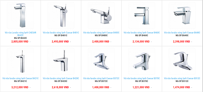 sen-voi-caesar-2015 giá thiết bị vệ sinh caesar 2015