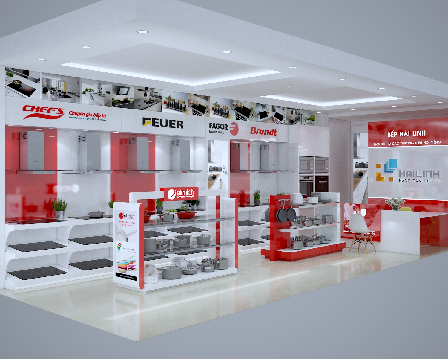 Không gian bếp hải Linh