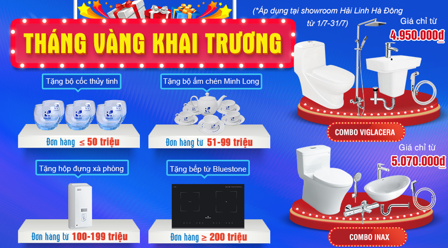 Tháng Vàng Khai trương Showroom Hải Linh Hà Đông