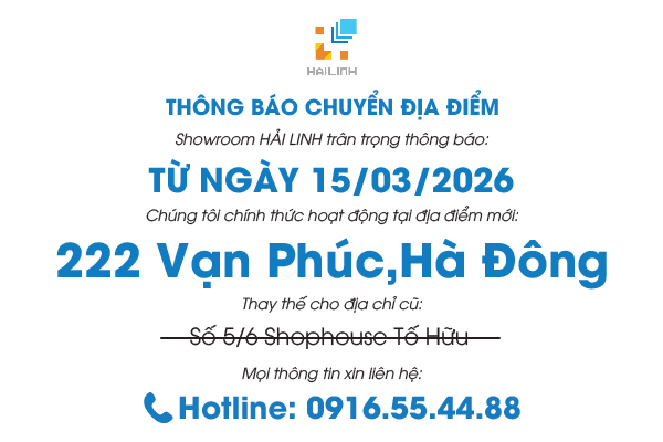THÔNG BÁO CHUYỂN ĐỊA ĐIỂM SHOWROOM HẢI LINH HÀ ĐÔNG